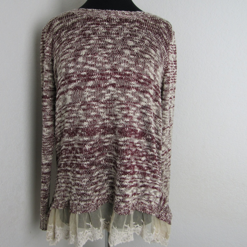 Altar'd State sweater with lace.   C